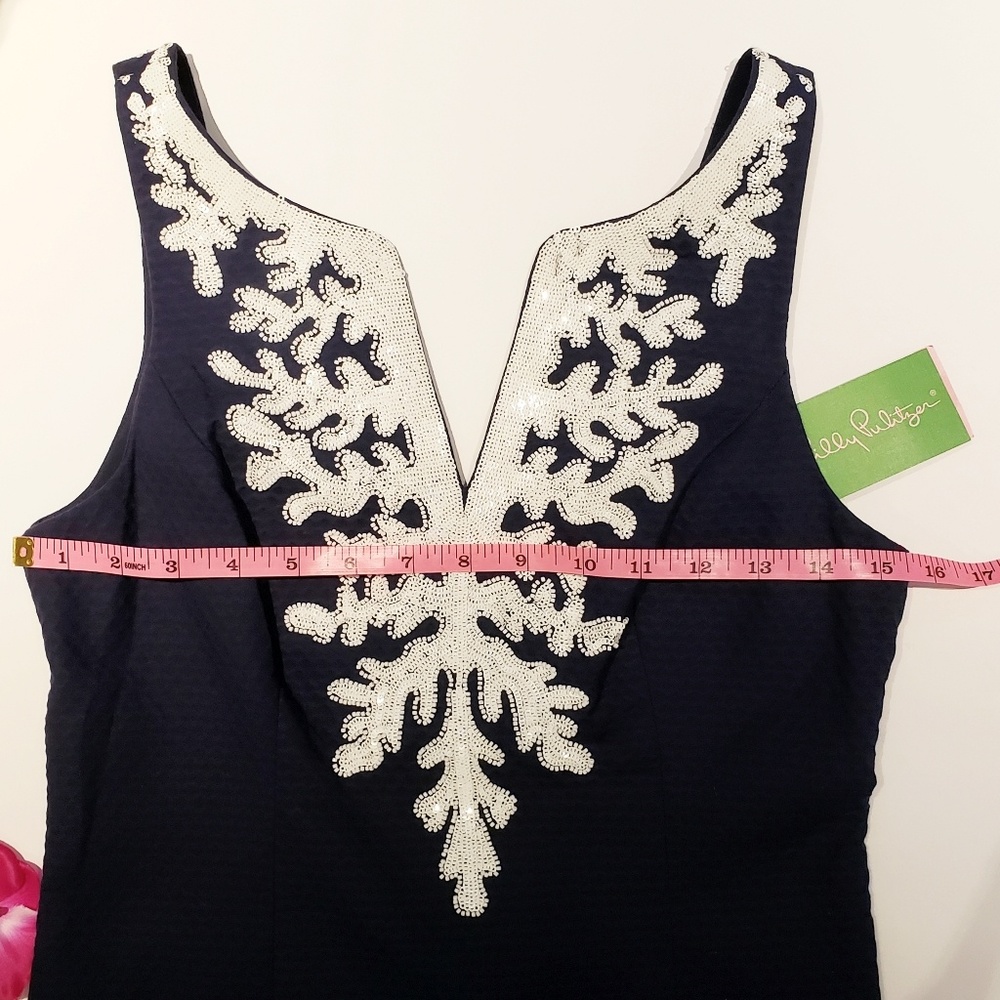 Lilly Pulitzer Gabby Shift Dress in True Navy NWT - Picture 7 of 8